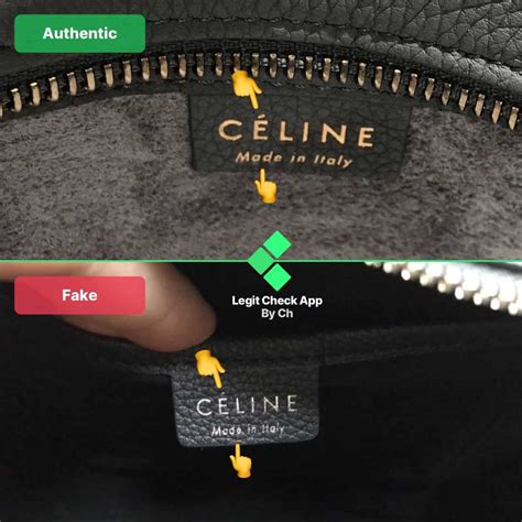 celine nano luggage fake vs real|how to identify a Celine bag.